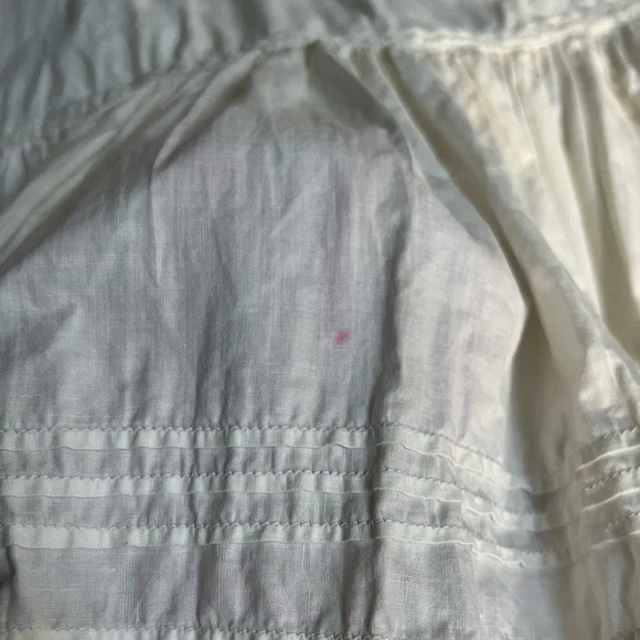 Antique Tiered Petticoat, Full Length Lace Skirt, Corset Waist - Picture 11 of 12